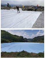 Tissu filtrant géotextile non tissé, tissu géotextile 300g, matériau non tissé pour applications d'ingénierie du sol