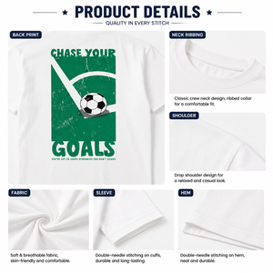 เสื้อยืดโอเวอร์ไซส์ลายกราฟิกแขนสั้นผ้าฝ้ายลำลองสำหรับผู้ชาย พิมพ์ลายฟุตบอล แฟชั่นสตรีทแวร์ ขายส่ง - Product Image 2