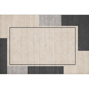 Tapis de salon moderne et minimaliste, épais, imperméable, résistant aux taches, couverture intégrale, gris uni, rectangulaire, pour usage domestique - Product Image 2