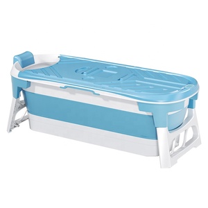 <span class=keywords><strong>Vasca</strong></span> da Bagno Pieghevole Grande in Plastica con Coperchio, Portatile e Multifunzionale per Adulti e Bambini - Product Image 6