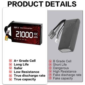 بخاخ عالي الكثافة للطاقة ، 12S ، 10 مللي أمبير في الساعة ، 45 فولت ، للطائرات الزراعية بدون طيار/UAVs - Product Image 4