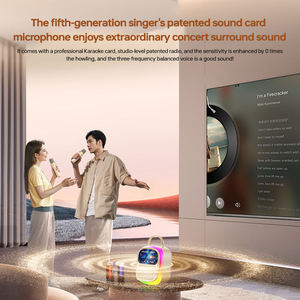 K86 Portable RGB for 5.4 Lyrics Speaker Built-in 2 <b>Microphone</b> Singing Display Touch Screen 10W Battery - Product Image 4