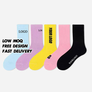 Chất Lượng Cao Tùy Chỉnh Người Đàn Ông Của Crew Socks Unisex Dệt Kim 100% Cotton Mùa Hè Thư Thiết Kế Dùng Một Lần Với Biểu Tượng Dưới Vị Trí - Product Image 1