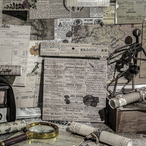 30 pcs Vintage DIY Chất liệu giấy Retro Thế Kỷ bản đồ Bướm hoa cũ tờ báo sổ lưu niệm giấy rác Tạp Chí giấy trang trí - Product Image 3