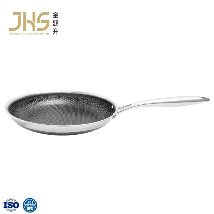 Chất lượng cao bán buôn đôi khắc Xylan đáng tin cậy không dính lớp phủ tổ ong Frying Pan