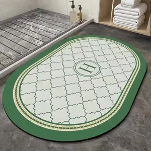 Süper absorbe su banyo paspas diyatomit mat banyo ev duş kaymaz halı banyo paspas