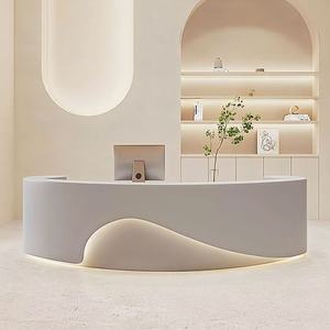 Factory Direct <b>Desk</b> Reception Counter Front <b>Desk</b> White Reception <b>Desk</b> Counter Office Table - Product Image 4