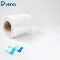 Film soluble dans l'eau PVA à prix d'usine Polyva, film soluble à l'eau froide pour l'emballage des dosettes et capsules de lessive