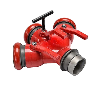 Fabrika Yangın Söndürme Ekipmanları 3 Yollu Hortum Vanaları 65mm Çıkışlı 3 Yollu Çıkışlar Su Bölücü Küresel Vana Demir Yangın Su Bölücü - Product Image 1
