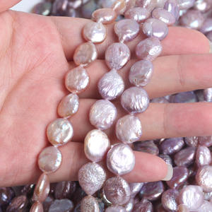 Perlas Barrocas de Agua Dulce Moradas, Accesorios para Manualidades, Perlas de Botón de Disco de 11-12 mm, Perlas Naturales Sueltas Blancas y Rosas al por Mayor - Product Image 5