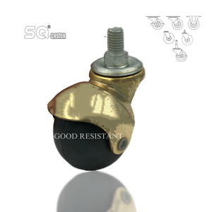 1,5 "und 2" Antik Messing Vintage <span class=keywords><strong>Ball</strong></span> <span class=keywords><strong>Caster</strong></span> Kleine runde Kugelform PP <span class=keywords><strong>Caster</strong></span> Wheel - Product Image 3