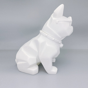 Venta al por mayor de dibujos animados <span class=keywords><strong>Pitbull</strong></span> Piggy Bank Diy niños hechos a mano Doodle ornamento vinilo muñeca blanco embrión fluido <span class=keywords><strong>Pitbull</strong></span> perro artesanías - Product Image 1