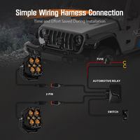 Novsight Auto Dual Row Amber White 4x4 Led Driving Fog Light Pods Off-road 6 Inch Side Lesar Lamp Led Work Light for Car