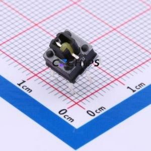 TM-005-D0-01 Tactile Switch Through hole Component (THT) Switch Single Pole Single Throw Rectangle Button 2.6N 6mm - Product Image 1