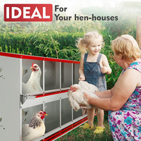 Nichoirs à œufs de poulet JH-Mech OEM, portables, légers, résistants aux intempéries, à double arche, en acier carbone gris