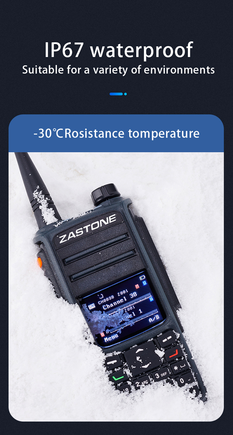 ZASTONE UV008 DMR Walkie Talkie - Dual Band 10W Radio
