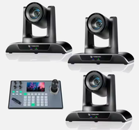 4K NDI AI Seguimiento automático 30X Zoom PTZ Cámara con controlador de joystick Sistema de transmisión en vivo para transmisión en vivo