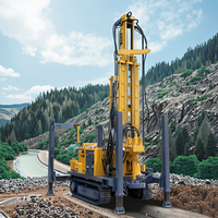 HKC260T Foreuse hydraulique diesel portable pour puits d'eau, machine de forage de puits de 160 m de profondeur à vitesse rapide pour l'irrigation agricole