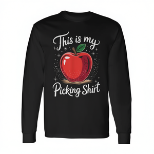 Esta es mi camiseta de manga larga con diseño de manzanas para el otoño y los festivales. - Product Image 2