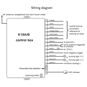 Carqseng K19 một chiều điều khiển từ xa Xe <span class=keywords><strong>Keyless</strong></span> hệ thống nhập khóa trung tâm và khóa cửa - Product Image 4