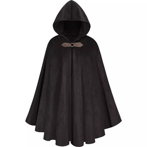 Joukavor Halloween Echo Cape Renaissance Cape À Capuche Velours Cape Victorien Capelet Médiéval <span class=keywords><strong>Hobbit</strong></span> Halloween Costume - Product Image 2