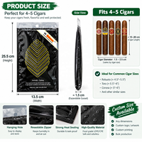 Sacs d'emballage personnalisés imprimés pour feuilles de tabac, scellables à chaud, en Mylar, mini-sacs et boîtes en papier pour 4-5 cigarettes