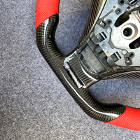 Volant en cuir perforé rouge RPPF personnalisé en fibre de carbone pour BMW E60 530i/E60 Série 5, accessoires auto en fibre de carbone