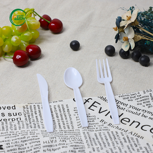 Ensemble de couverts jetables en <span class=keywords><strong>plastique</strong></span> PS noir, couteau, cuillère, fourchette, <span class=keywords><strong>vaisselle</strong></span> pour fêtes et événements à thème, vente flash - Product Image 4