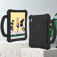 Casing Tablet EVA Portabel dengan Pegangan dan Penyangga untuk iPad Generasi ke-11 (A16) 11-inci 2025, Desain Kartun Sepak Bola Lucu untuk Anak, Pelindung AIR 11