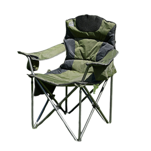 Chaise pliante CooSport Fitness moderne en tissu Oxford 600D jacquard bicolore, portable, pour extérieur, jardin, parc, pêche, pique-nique - Product Image 4