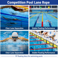Corde de balisage de piscine de compétition 25m/50m en ABS/PP, options multicolores, certifiée CE, garantie 6 mois