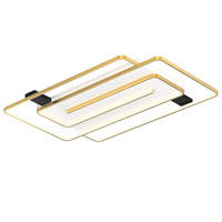 Plafonnier LED moderne minimaliste en fer, style luxe léger, télécommande, indice de fidélité des couleurs élevé 90, couvercle en acrylique pour salon, restaurant
