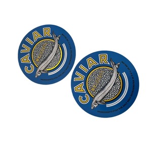 Customized Logo Printing Caviar Tin Packaging Labels Gifts Sticker Waterproof Caviar Tin Can Jar Stickers