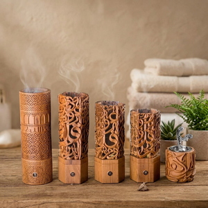 Prix d'usine – Brûleur d'encens vertical en bois de 31 cm, style pagode chinoise, écologique, pour la décoration intérieure, durable, parfum clou de girofle aromatique - Product Image 3