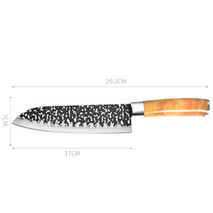 <span class=keywords><strong>Carne</strong></span> Vegetal Fruta Hoja afilada de 7 pulgadas El mejor cuchillo Santoku de chef de cocina <span class=keywords><strong>para</strong></span> el hogar y el restaurante - Product Image 4