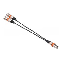 Câble XLR blindé femelle vers 2 XLR mâles, équilibré 3 broches, répartiteur 1 vers 2