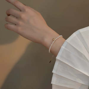 Brazalete de Oro de 14K con Perlas Naturales, Elegantes Brazaletes de Perlas - Product Image 5