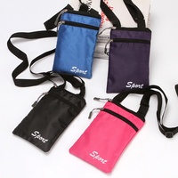 Dompet kustom dengan logo Dompet rfid sampul paspor pemegang selempang dada untuk wanita tas telepon selempang dompet leher perjalanan