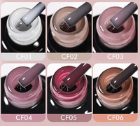 Kit de vernis à ongles en gel neutre WEKIKOU 15 ml, 36 couleurs, sans HEMA, style coréen, gelée française, rose nude
