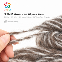 3,2NM Amerikanisches Alpaka-Effekt Fantasiegarn Wolle Recyceltes Polyester Chunky Strickgarn für Übergroße Pullover Kleidung Schal Mütze