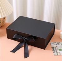 Boîte à perruque pliable de luxe biodégradable personnalisée avec ruban et fermeture magnétique pour emballage de logo, pour cheveux, vernis à ongles, shampoing, avec pelliculage mat