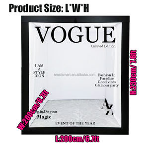 पत्रिका फोटो बूथ अनुकूलन pvc बोर्ड बॉक्स टेक्स्ट के साथ प्रकाश वॉक-इन फोटो बूथ बॉक्स बैकड्रॉप - Product Image 3