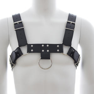 Sm Mannelijk Korset Body Harnas Lederen Bandjes Groot Halter Schouderband Erotisch Toning Performance Kostuum Voor <span class=keywords><strong>Bondage</strong></span> Kleding - Product Image 2