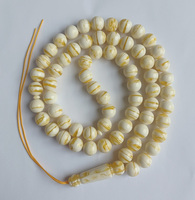 Chapelet islamique 66 perles imitation ambre russe, Tasbih, Misbaha, Chapelet de prière musulman