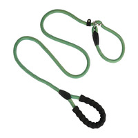 Laisse pour chien en corde en forme de P, motif écossais, avec poignée en caoutchouc souple et durable, en sangle de polyester, tailles S/M/L, couleur et logo personnalisables