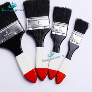 Heavy Duty Wooden Handle Paint Brush With Black Bristle South America Hot Sale Paint Brush
