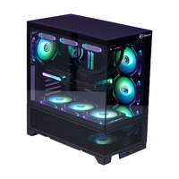 KINPOWER Hot Selling Computer Case ATX Tower Full View Tempered Glass Gaming Computer Cases & Towers