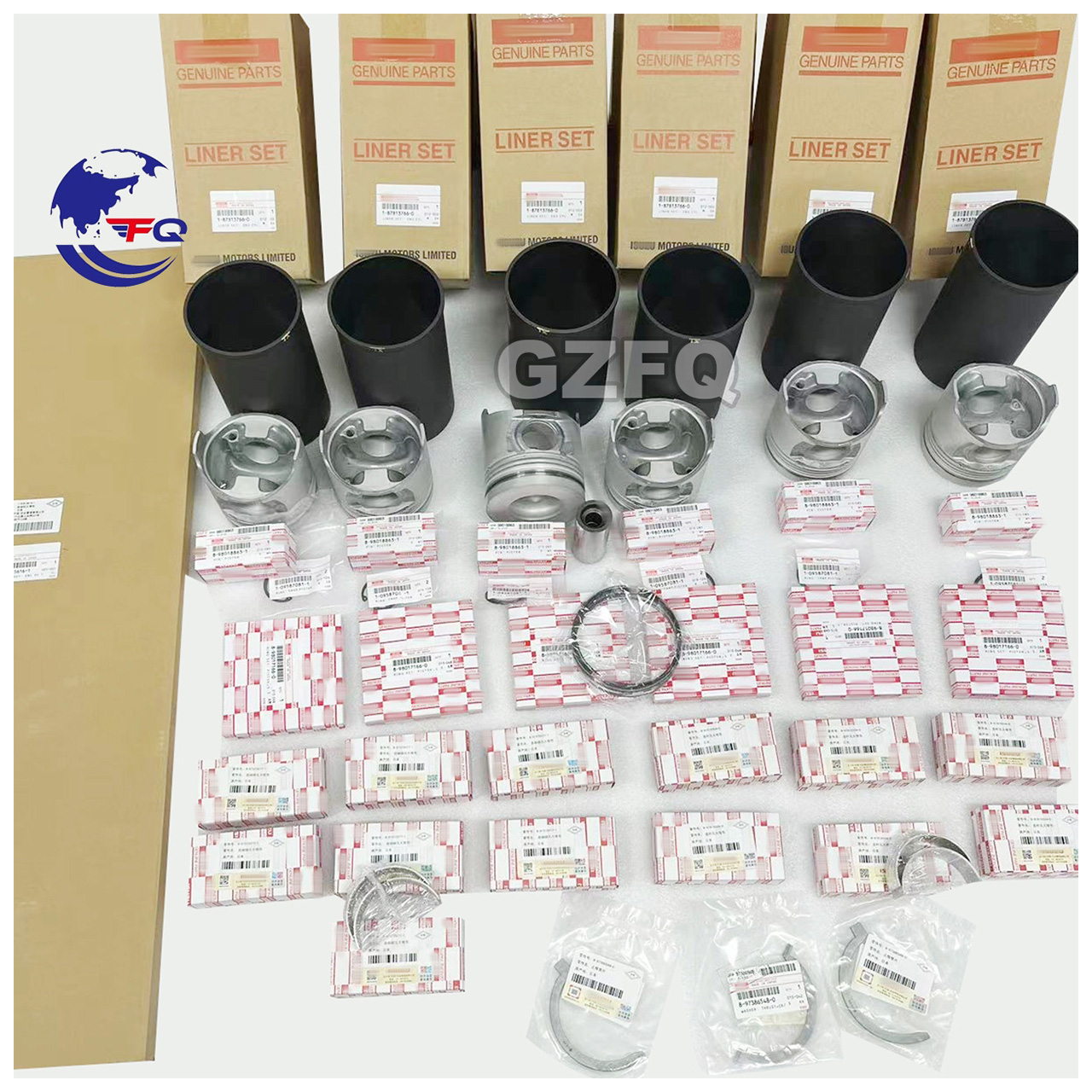 Оригинальные запасные части для двигателя ISUZU 4BG1 4HK1 4JB1 4JG2 6HK1 6BG1 6UZ1 6HZ1 4JJ1 6WG1 4wg1 4LE2 комплект для ремонта