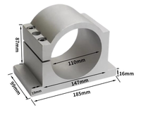 Pince en aluminium moulé de 100 mm/125 mm pour support de moteur de broche CNC, utilisation sur machine de fraisage