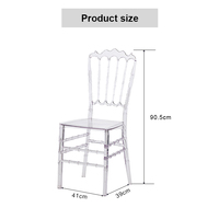 Chaise Phénix Napoléon en résine acrylique PC empilable, design moderne, pour mariage, fête, salon, villa - Vente en gros